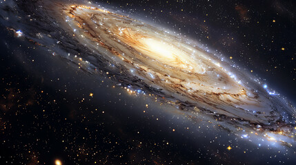 Obraz premium Hyper-Realistic Beauty Impressive Galaxy Nebula Captured in Stunning Detail and Splendor