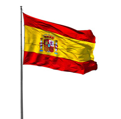 Fototapeta premium Spanish Flag with transparent background, PNG