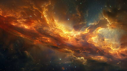  Cosmic Cradle Interstellar Landscape of a Stellar Nursery, Capturing the Birth of Stars and Galactic Evolution