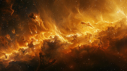  Cosmic Cradle Interstellar Landscape of a Stellar Nursery, Capturing the Birth of Stars and Galactic Evolution