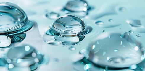 Closeup of various lenses on a light blue background, ideal for photography, technology themes, and optical designs.