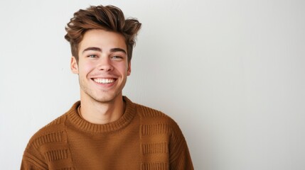 Smiling Young Man in Sweater