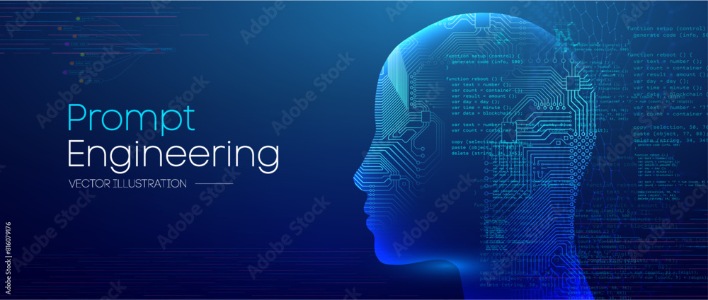 Poster prompt engineering, ai and data visualization.