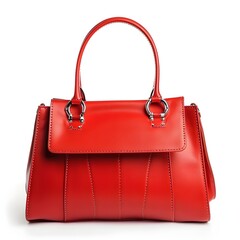 red leather handbag Generative AI