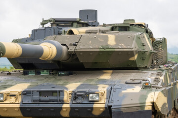 German-made Leopard 2A7 tank with camouflage