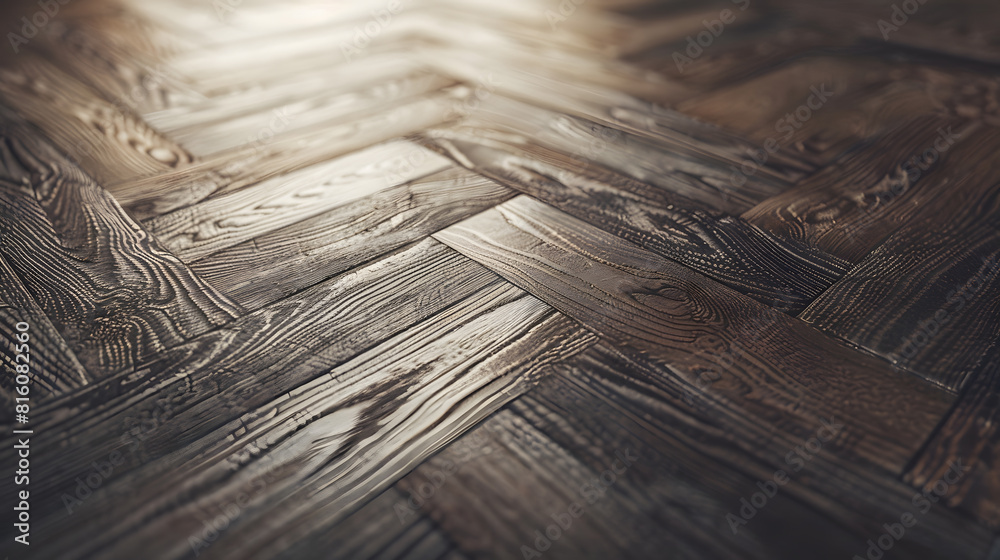 Poster Oak grey tree structure parquet board texture pattern background : Generative AI