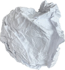 White Torn Crumpled Paper Ball