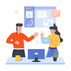 Occupations Flat Character Icons