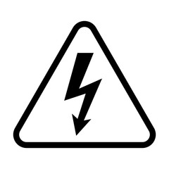 High Voltage Danger Sign. Vector Illustration. 