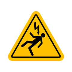 Electric Hazard Sign. High Voltage Danger Sign. Electrical Danger Sign. Vector Illustration. 