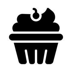 Cupcake glyph icon