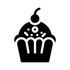 cupcake glyph icon