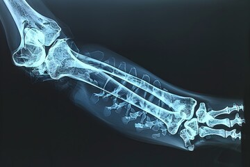 Naklejka premium Human foot with bone fracture