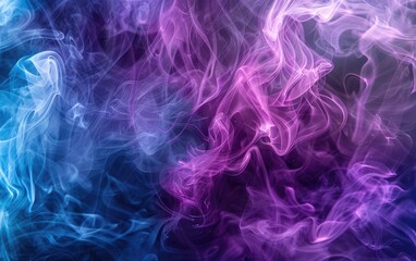 Ethereal swirls of purple and blue smoke against a dark background.