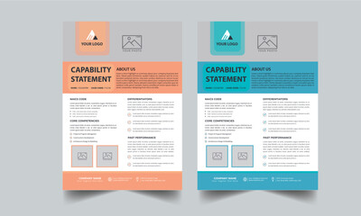 Obraz premium Capability Statement Template Design.