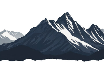 Fototapeta premium snow-capped mountains in the distance with a dark blue sky.