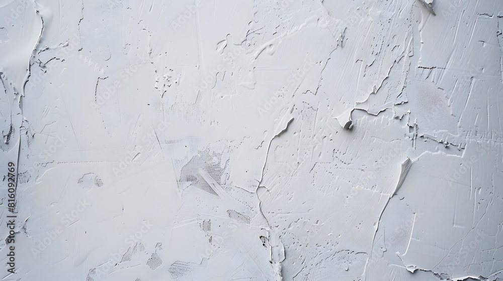 Poster abstract solid background depicting an old white wall painted worn and scratched by time : generativ