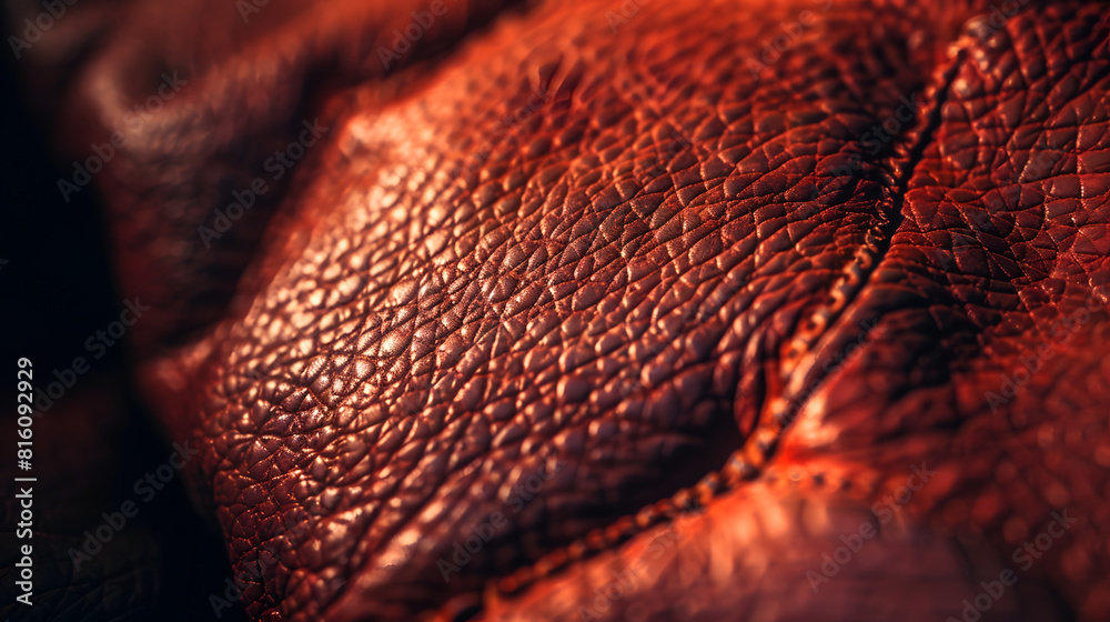 Poster texture of a leather closeup : generative ai
