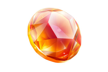 Red glowing crystal resembling a cut gemstone.