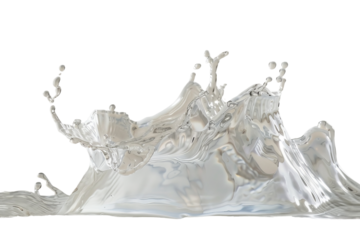 White liquid crown splash.