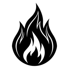fire flames set vector icon