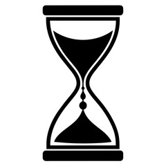 hourglass isolated on white vector icon