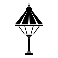 Lamp icon vector silhouette illustration