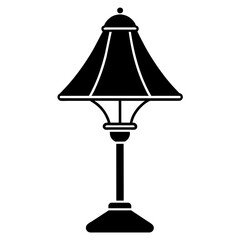 lamp on the table Lamp icon vector silhouette illustration