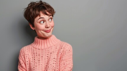 Fototapeta premium The Quirky Woman's Playful Pose