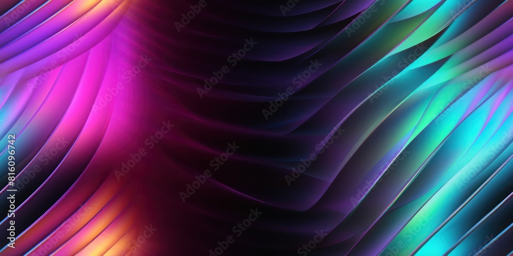 Wall mural iridescent abstract shape seamless pattern background