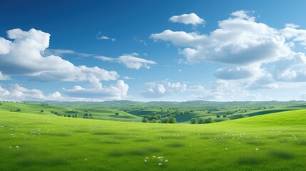 Fototapeta premium field and blue sky