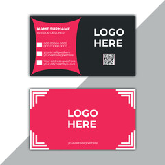 Elegant Two sided stylish simple clean luxurious business card vector illustration design.