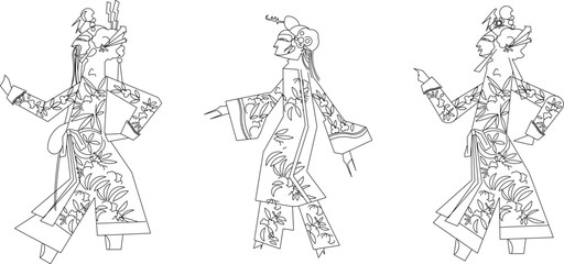 Sketch illustration vector design drawing painting ancient ethnic traditional chinese characters