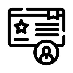 membership card line icon