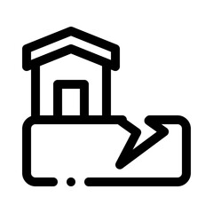 earthquake line icon