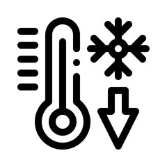 low temperature line icon