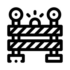 road barrier line icon