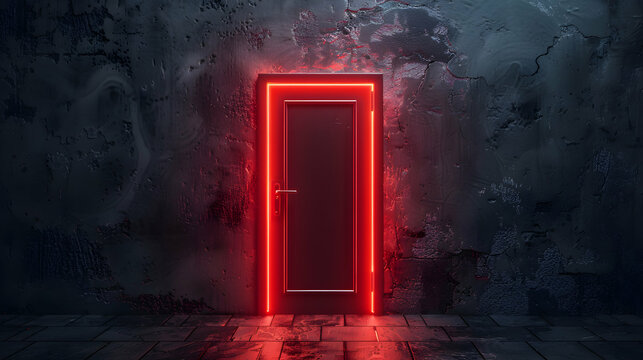 Photo realistic backdoor icon for unauthorized access concept   Flat 3D representation showcasing hidden threats and the importance of security scans