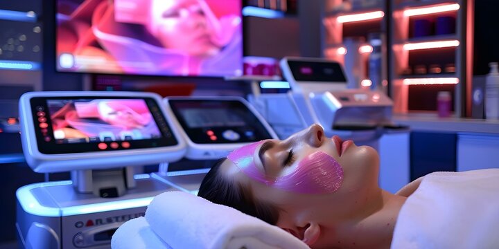 Revitalizing Skin Care Technology for Personal Use in Contemporary Clinics. Concept Skin Revitalization, Personal Care Technology, Contemporary Clinics, Beauty Innovations, Facial Treatments