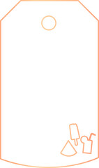 Food tag watermelon ice cream cocktail design.