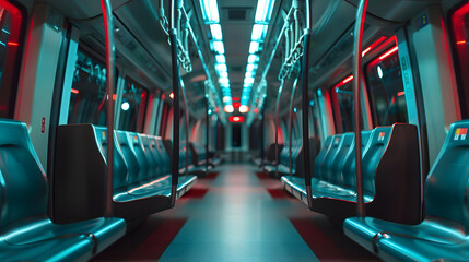 Fototapeta premium empty klia express due to covid19 : Generative AI