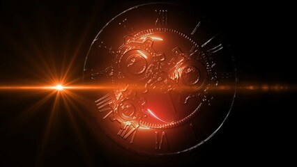 mechanical watch with rotating hands
