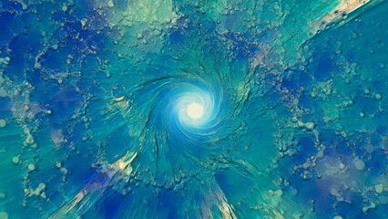 The cosmic hypertunnel of energy is spinning rapidly.
