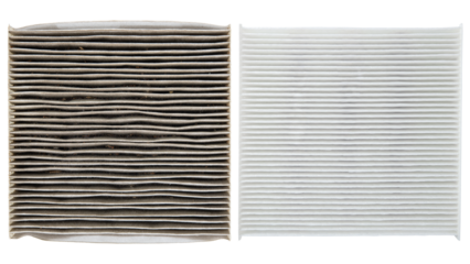 Air filter. Car cabin AC Air filter. Conditioner cleaning spare parts. Replace old one air filter on brand new for protect against Allergens, Pollen, Dust mites, Odors, Dirt, Soot, Bacterias, Viruses