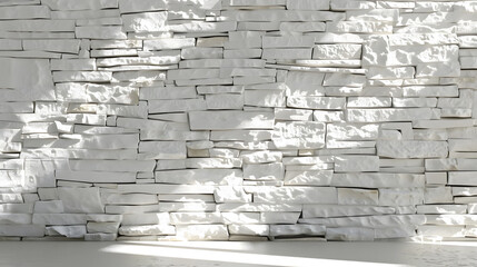3d rendering architectural background white background stone old texture wall conceptual background : Generative AI