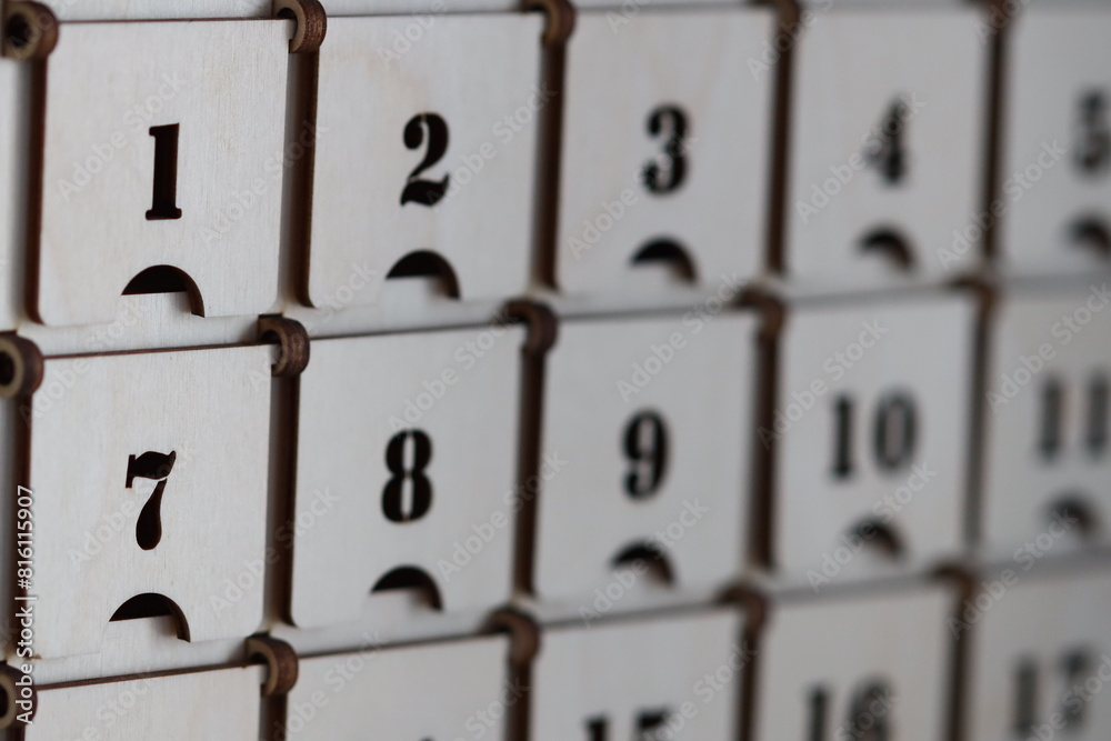 Aufkleber detailed view of calendar numbers, suitable for scheduling concepts