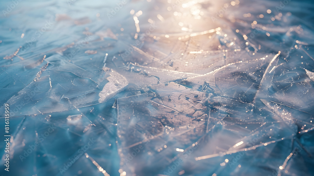 Poster ice texture on a skating rink : generative ai