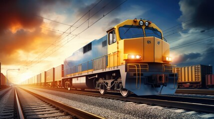 Obraz premium train on the rails