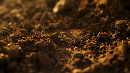 Fragment of a site of the fertile soil dried up by the sun : Generative AI