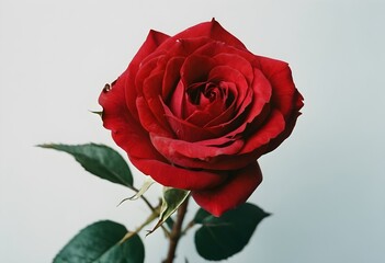 Naklejka premium Close up view of flower rose from top concept